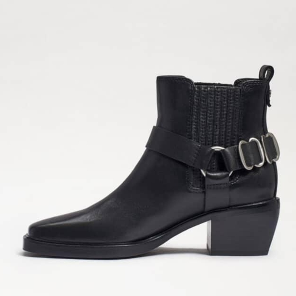 Sam Edelman Black Ankle Booties with Buckle Detail